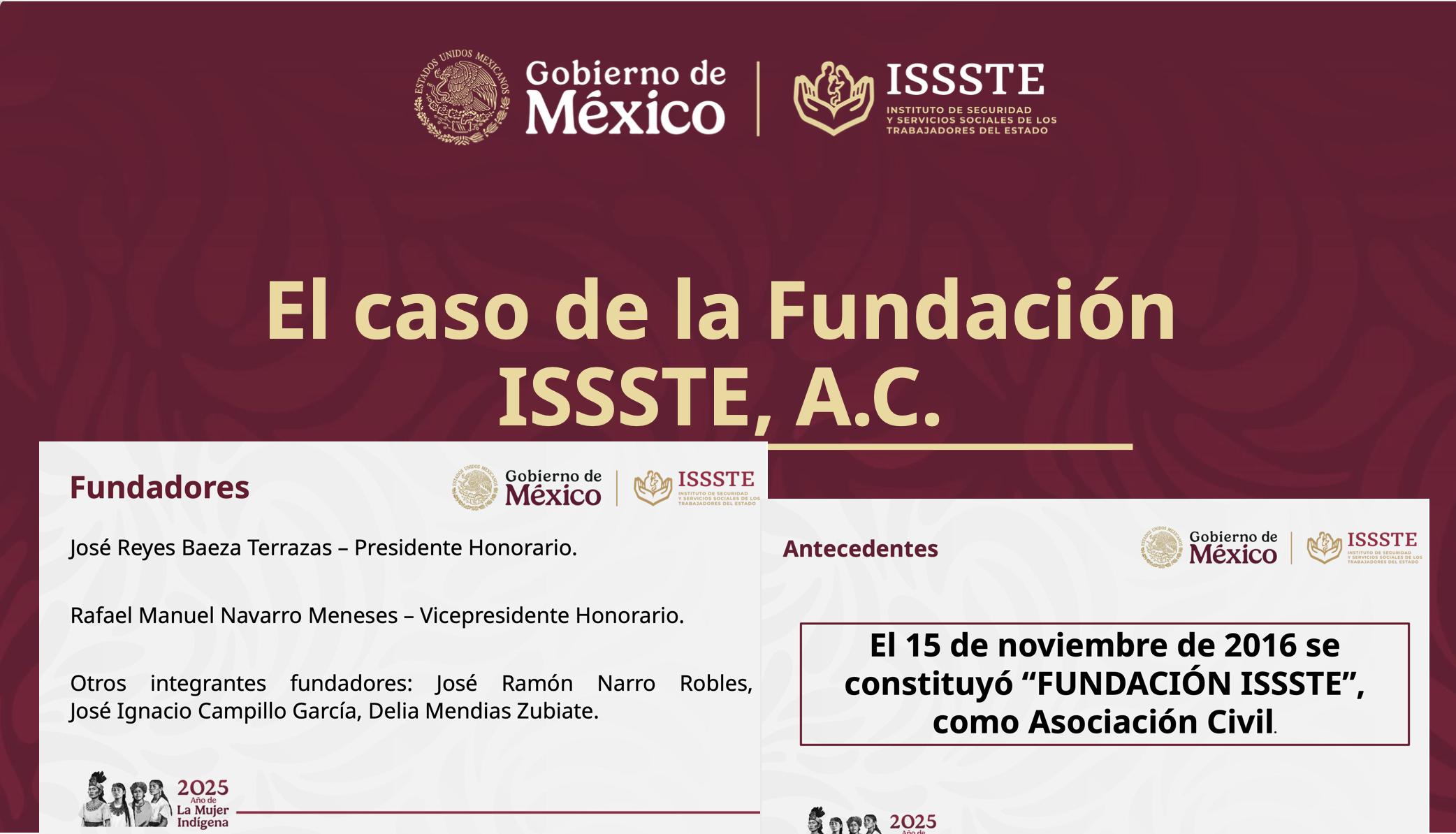 Denuncia penal ante el Ministerio Público contra miembros de la Fundación ISSSTE; entre ellos, NarroRobles